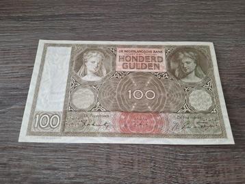 Vrijwel UNC biljet 100 gulden Luitspelende Vrouw, 1942 beschikbaar voor biedingen
