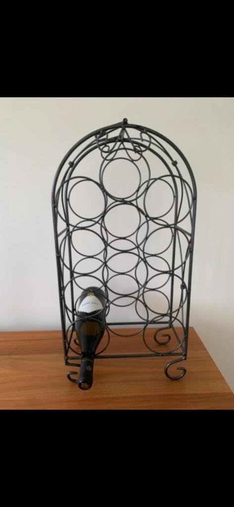 Nieuw metalen wijnrek - 12 flessen, Huis en Inrichting, Woonaccessoires | Wijnrekken, Nieuw, 50 tot 75 cm, Metaal, 5 tot 15 flessen