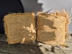 2 Ibiza raffia kussens, Huis en Inrichting, Woonaccessoires | Kussens, Ophalen of Verzenden, Zo goed als nieuw, Bruin, Vierkant