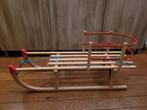 Houten slee met rugleuning, Kinderen en Baby's, Speelgoed | Buiten | Sleeën, Ophalen, Rugleuning, Gebruikt, Hout