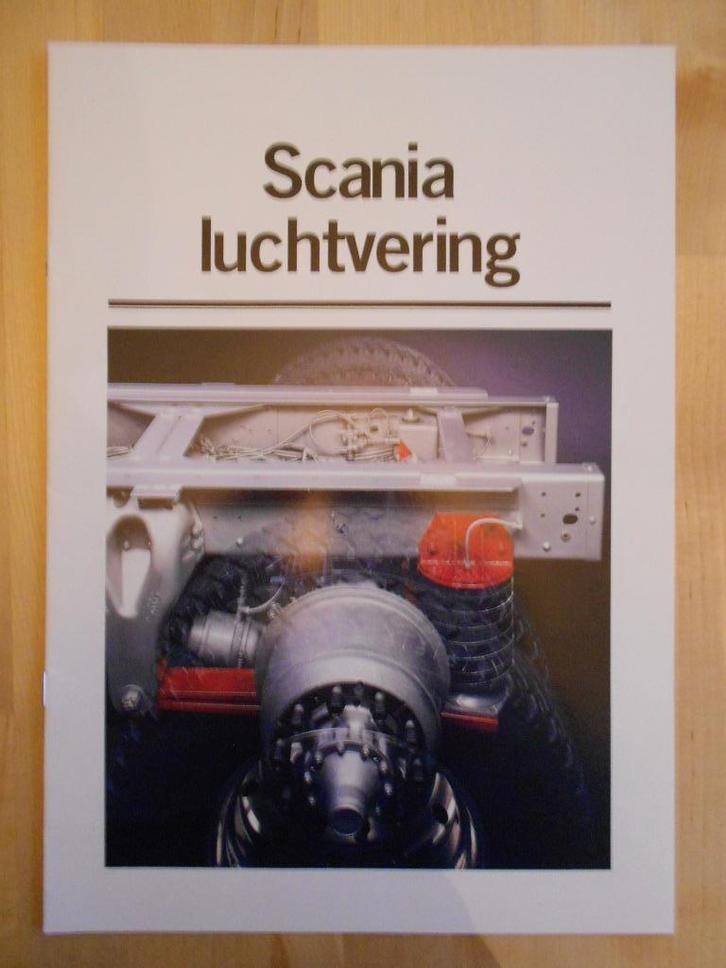 Scania Luchtvering Brochure 1987 142 112 92 82, Boeken, Auto's | Folders en Tijdschriften, Zo goed als nieuw, Overige merken, Ophalen