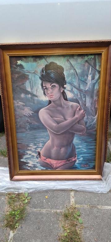 Vintage print, van J.H. Lynch. In lijst. Moeras nympf beschikbaar voor biedingen