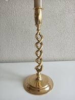 Grote antieke messing open spiraal Barley twist kandelaar, Ophalen of Verzenden, Overige materialen