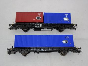 2 x Marklin 4768/4769 TFG containerwagons DB NIEUW (#851) beschikbaar voor biedingen