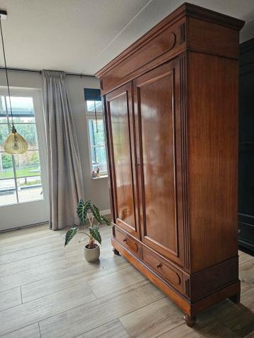 Strakke antieke kledingkast demontabel - afbeelding 6