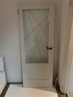 Binnendeur met handgemaakt bewerkte ruit, Doe-het-zelf en Verbouw, Ophalen, Gebruikt, Minder dan 80 cm, Binnendeur