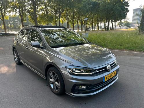 Volkswagen Polo 1.0 TSI R-Line 2019 Grijs, Auto's, Volkswagen, Bedrijf, Polo, Adaptieve lichten, Adaptive Cruise Control, Alarm