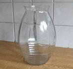 Andries Copier Leerdam vintage vaas glas ribbelvaas jaren 50, Gebruikt, Overige kleuren, Aardewerk of Porselein, Ophalen of Verzenden