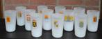 12 glazen Nederland melkglas Vintage, begin jaren ‘60., Verzamelen, Glas en Borrelglaasjes, Ophalen of Verzenden, Zo goed als nieuw