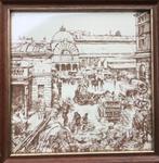 Robin Miller. Glasgow kunstenaar. 3 London scene tiles., Ophalen of Verzenden