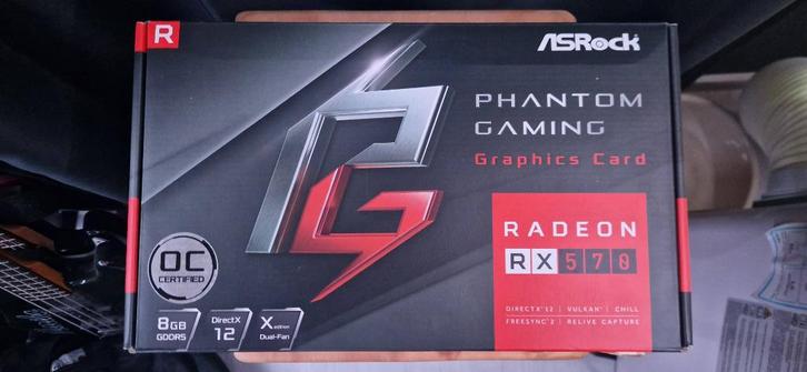 ASRock Phantom Gaming Radeon RX570 8GB – Goede Staat, Computers en Software, Videokaarten, Zo goed als nieuw, AMD, GDDR5, Verzenden