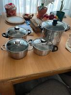 Pannenset - RVS -, Inductieplaat, Pannenset, Ophalen of Verzenden, Zo goed als nieuw