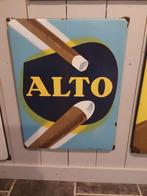 Emaille Reclamebord Bord Alto Sigaren Langcat Bussum, Verzamelen, Ophalen of Verzenden, Zo goed als nieuw, Reclamebord