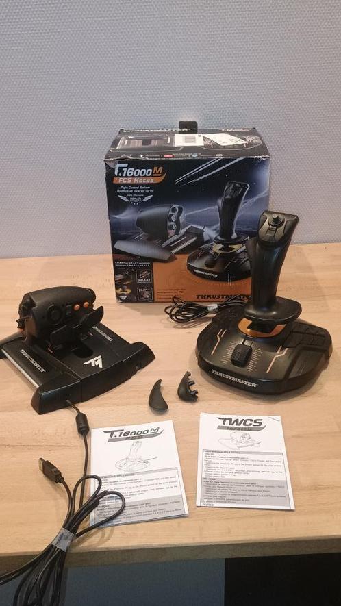 ThrustMaster T.16000M FCS Hotas incl. accessoires, Computers en Software, Joysticks, Zo goed als nieuw, Ophalen of Verzenden