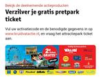 Kruidvat 2e ticket/kaartje gratis Walibi Bobbejaan Movie etc, Ticket of Toegangskaart