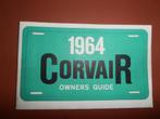 Chevrolet Corvair   1963 ,1961  en 1964  instruktieboekje, Ophalen of Verzenden