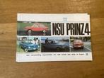 NSU Prinz 4 Brochure - Origineel!, Ophalen of Verzenden, Gelezen, Overige merken