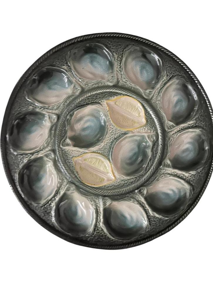 St Clement frans brocante oester serveer schaal citroen, Antiek en Kunst, Antiek | Keramiek en Aardewerk, Ophalen of Verzenden