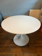 Fijne witte ronde eettafel - 105cm, Huis en Inrichting, Tafels | Eettafels, Ophalen, Kunststof, Gebruikt, Rond