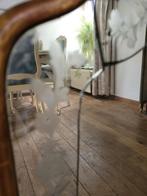 Zeer oude spiegel, geëtst met houten lijst Frans, Ophalen of Verzenden