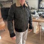 Stoere Leren Pilotenjas, Ophalen of Verzenden, Gedragen, Maat 52/54 (L), Bruin