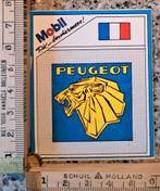 Vintage sticker Mobil Services Peugeot merk logo Frankrijk, Verzamelen, Ophalen of Verzenden, Zo goed als nieuw, Overige typen