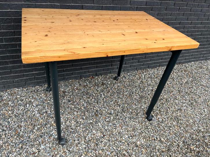 Onderstel tafel werkbank op wielen en in hoogte verstelbaar, Huis en Inrichting, Tafelonderdelen, Gebruikt, Tafelpoot, 100 tot 150 cm