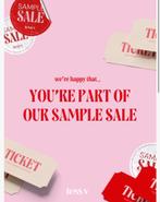 Tess V sample sale 2 tickets, Twee personen