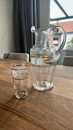 Waterkan Glas   + glas, Antiek en Kunst, Ophalen of Verzenden