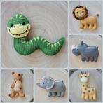 Gehaakte junglebeestjes rammelaar knuffels, Ophalen of Verzenden, Nieuw, Kraamcadeau