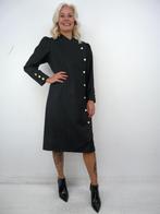 *Abfab Vintage Donkergrijze Wollen Jurk 42*, Maat 42/44 (L), Ophalen of Verzenden, Zo goed als nieuw, Knielengte