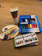 Pakket verf en kwasten, Ophalen of Verzenden, Gebruikt