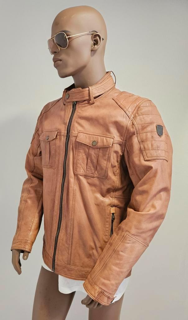 Vanguard / PME bikermodel geiten leren tussen jas (XXL), Kleding | Heren, Jassen | Winter, Zo goed als nieuw, Overige maten, Overige kleuren