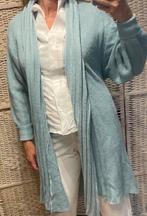 Turquoise lang vest Rodier (40/46 draagbaar), Kleding | Dames, Truien en Vesten, Rodier, Blauw, Maat 42/44 (L), Ophalen of Verzenden