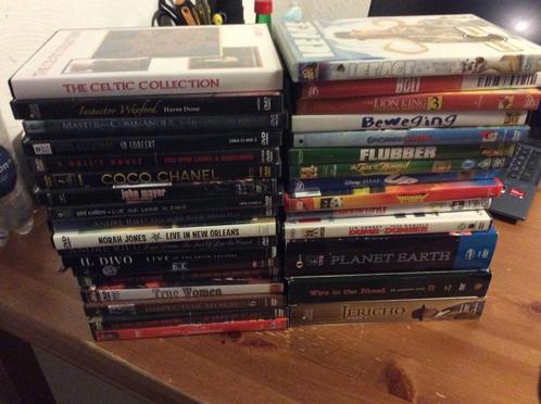 partij dvd's. Disney, muziek, animatie, docu enz., Cd's en Dvd's, Dvd's | Overige Dvd's, Gebruikt, Ophalen of Verzenden