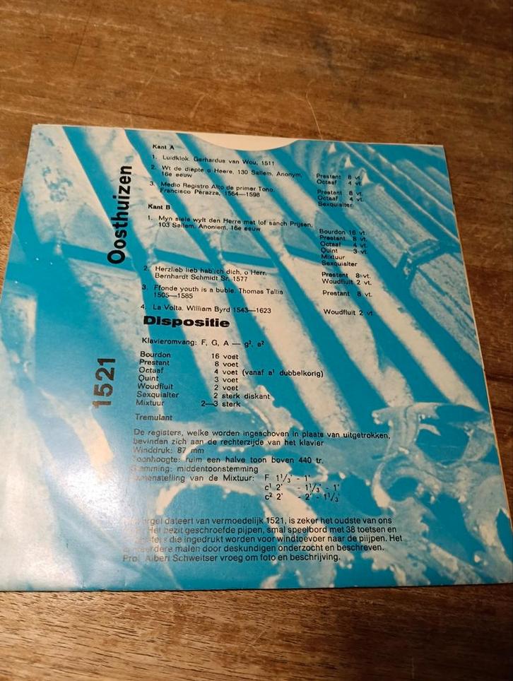 EP uit 1968 van Willem Talsma op het orgel, Cd's en Dvd's, Vinyl | Klassiek, Gebruikt, Overige typen, Overige formaten, Ophalen of Verzenden