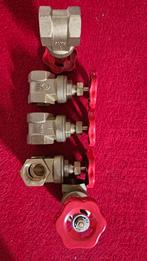 set van 5 messing schuifkranen 1", Ophalen of Verzenden, Nieuw
