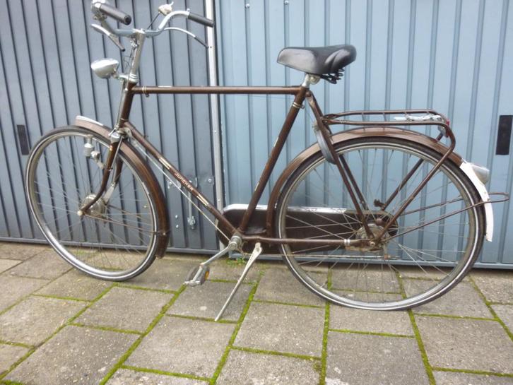 retro vintage herenfiets juncker 3 versn stangenremmen, Fietsen en Brommers, Fietsen | Oldtimers, Ophalen