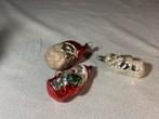 3 stuks oude glazen kerstmannetjes, Diversen, Kerst, Ophalen of Verzenden, Gebruikt