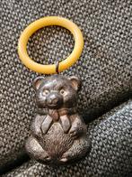 Antieke Zilveren Rammelaar Beer met Ring, Antiek en Kunst, Ophalen of Verzenden