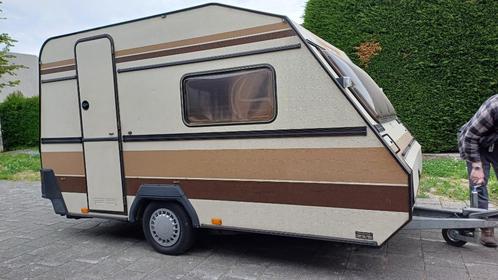 Dethleffs T1 Caravan 1983, Caravans en Kamperen, Caravans, Particulier, tot en met 2, 500 - 750 kg, Rondzit, Dethleffs, Lengtebed