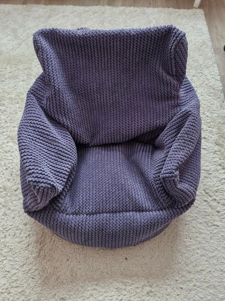 Loungepug Kids Zitzakstoel - Paars, Huis en Inrichting, Zitzakken, Ophalen of Verzenden, Zo goed als nieuw, Paars, Zitzak