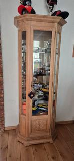 Massief licht eiken vitrine kast, Huis en Inrichting, Kasten | Vitrinekasten, Ophalen, 50 tot 100 cm, 150 tot 200 cm, 25 tot 50 cm