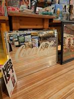 Mooie oude coca cola spiegel met geslepen rand., Ophalen, Gebruikt, Reclamebord