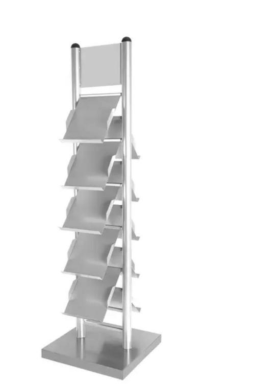 Folderstandaard Force basisframe met 10 schappen zgan, Boeken, Tijdschriften en Kranten, Ophalen
