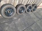 4x stalen velgen + winterbanden 195/65 R15T, Auto-onderdelen, Banden en Velgen, 15 inch, Banden en Velgen, Winterbanden, Ophalen