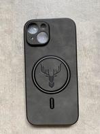 PU lederen iPhone 15 hoesje - luxe en stevig - zwart, Ophalen, Nieuw, IPhone 14, Hoesje of Tasje