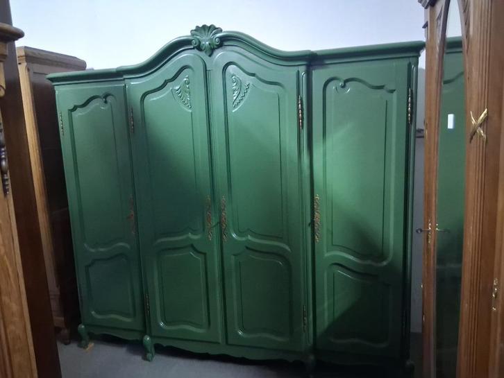 barok gerestijlde 4 deurs linnenkast hang en leg  625,00, Huis en Inrichting, Kasten | Kledingkasten, Zo goed als nieuw, 150 tot 200 cm