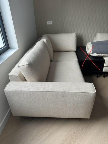 MOET WEG! NIEUW bankstel beige teddy stof beschikbaar voor biedingen