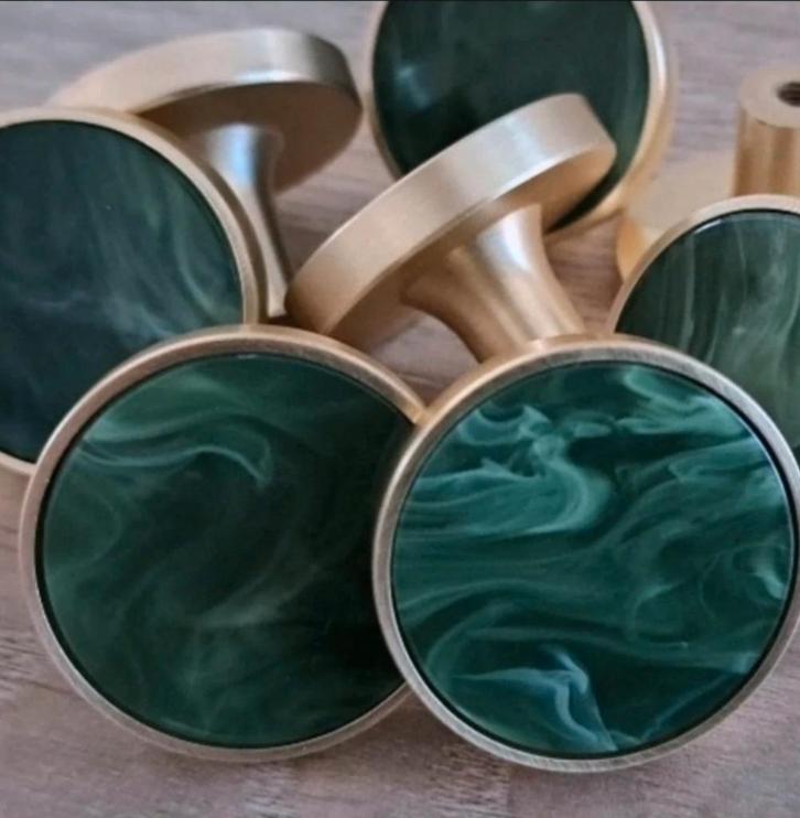 Kastknop goud groen, Huis en Inrichting, Woonaccessoires | Overige, Nieuw, Ophalen of Verzenden